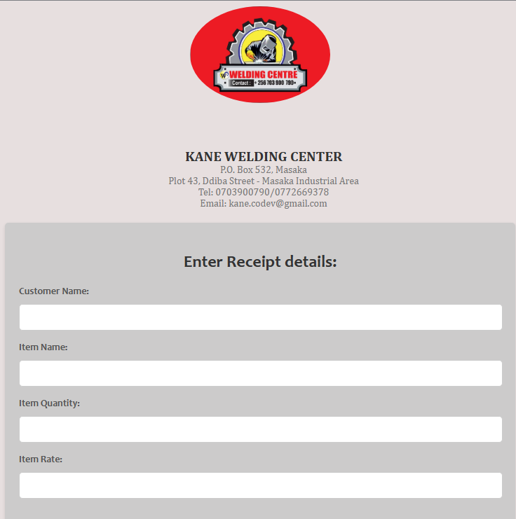 Online Receipt Generator